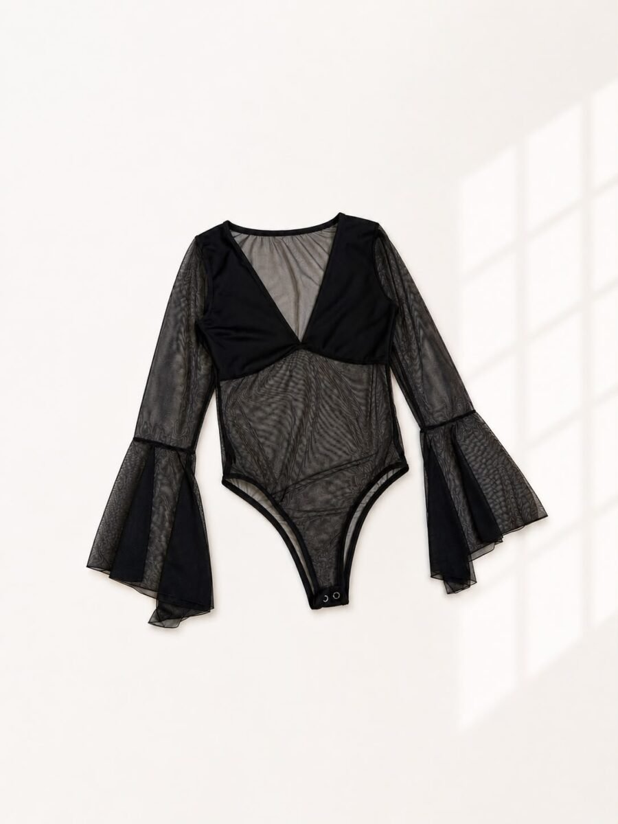 BODY LINA MICROTUL NEGRO
