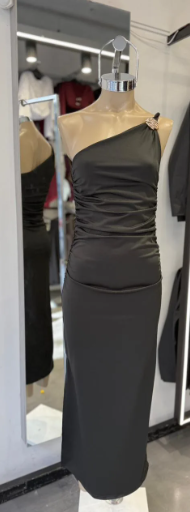 VESTIDO NICOLE LARGO APLIQUE